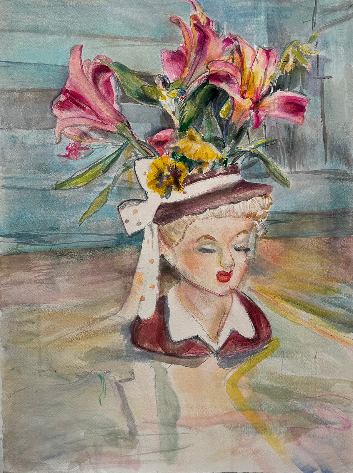 Lilies-in-a-vintage-Judy-Holiday-Vase